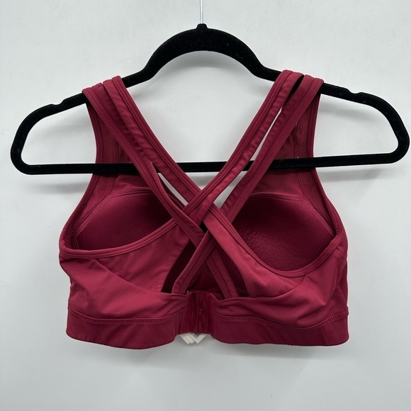 Yvette Red Cross-cross back padded athleisure activewear woman sports bra. XL - Picture 4 of 10